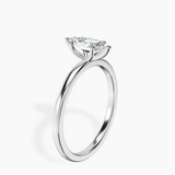 Platinum Six Prong Solitaire 1.5mm Lab Diamond Ring standing product image one