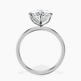 10kt White Gold Six Prong Solitaire 1.5mm Lab Diamond Ring side right image one