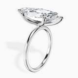10kt White Gold Six Prong Solitaire 1.5mm Lab Diamond Ring standing product image one