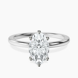 Platinum Six Prong Solitaire 1.5mm Lab Diamond Ring front image