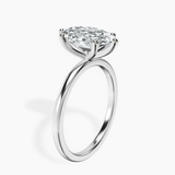 14kt White Gold Six Prong Solitaire 1.5mm Lab Diamond Ring standing product image one