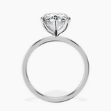 Platinum Six Prong Solitaire 1.5mm Lab Diamond Ring side right image one