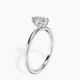 10kt White Gold Six Prong Solitaire 1.5mm Lab Diamond Ring standing product image one