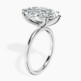 18kt White Gold Six Prong Solitaire 1.5mm Lab Diamond Ring standing product image one