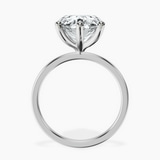 18kt White Gold Six Prong Solitaire 1.5mm Lab Diamond Ring side right image one