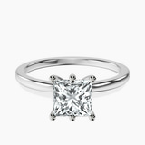10kt White Gold Six Prong Solitaire 1.5mm Lab Diamond Ring front image