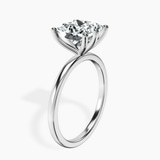 10kt White Gold Six Prong Solitaire 1.5mm Lab Diamond Ring standing product image one