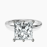 Platinum Six Prong Solitaire 1.5mm Lab Diamond Ring front image