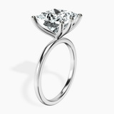 18kt White Gold Six Prong Solitaire 1.5mm Lab Diamond Ring standing product image one