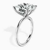10kt White Gold Six Prong Solitaire 1.5mm Lab Diamond Ring standing product image one
