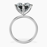 14kt White Gold Six Prong Solitaire 1.5mm Lab Diamond Ring side right image one