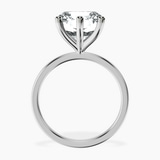 10kt White Gold Six Prong Solitaire 1.5mm Lab Diamond Ring side right image one
