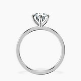 10kt White Gold Six Prong Solitaire 1.5mm Lab Diamond Ring side right image one