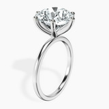10kt White Gold Six Prong Solitaire 1.5mm Lab Diamond Ring standing product image one