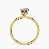 14kt Yellow Gold Six Prong Solitaire 1.5mm Lab Diamond Ring side right image one