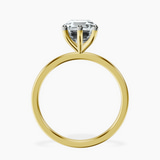 10kt Yellow Gold Six Prong Solitaire 1.5mm Lab Diamond Ring side right image one