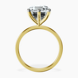 14kt Yellow Gold Six Prong Solitaire 1.5mm Lab Diamond Ring side right image one