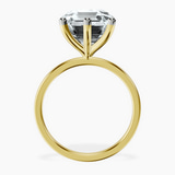 10kt Yellow Gold Six Prong Solitaire 1.5mm Lab Diamond Ring side right image one