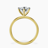 14kt Yellow Gold Six Prong Solitaire 1.5mm Lab Diamond Ring side right image one