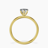 14kt Yellow Gold Six Prong Solitaire 1.5mm Lab Diamond Ring side right image one