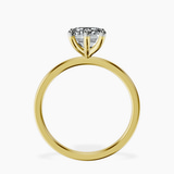 10kt Yellow Gold Six Prong Solitaire 1.5mm Lab Diamond Ring side right image one