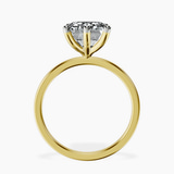 14kt Yellow Gold Six Prong Solitaire 1.5mm Lab Diamond Ring side right image one