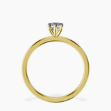 14kt Yellow Gold Six Prong Solitaire 1.5mm Lab Diamond Ring side right image one