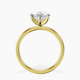 14kt Yellow Gold Six Prong Solitaire 1.5mm Lab Diamond Ring side right image one