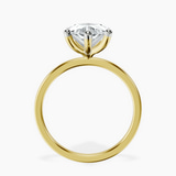 14kt Yellow Gold Six Prong Solitaire 1.5mm Lab Diamond Ring side right image one