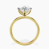 10kt Yellow Gold Six Prong Solitaire 1.5mm Lab Diamond Ring side right image one