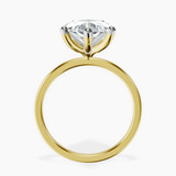18kt Yellow Gold Six Prong Solitaire 1.5mm Lab Diamond Ring side right image one