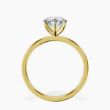 10kt Yellow Gold Six Prong Solitaire 1.5mm Lab Diamond Ring side right image one