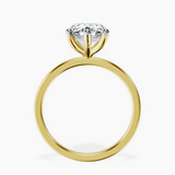 14kt Yellow Gold Six Prong Solitaire 1.5mm Lab Diamond Ring side right image one