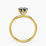 14kt Yellow Gold Six Prong Solitaire 1.5mm Lab Diamond Ring side right image one