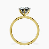 10kt Yellow Gold Six Prong Solitaire 1.5mm Lab Diamond Ring side right image one