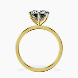 10kt Yellow Gold Six Prong Solitaire 1.5mm Lab Diamond Ring side right image one