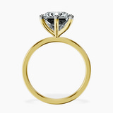 18kt Yellow Gold Six Prong Solitaire 1.5mm Lab Diamond Ring side right image one