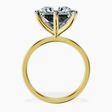 14kt Yellow Gold Six Prong Solitaire 1.5mm Lab Diamond Ring side right image one