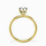 14kt Yellow Gold Six Prong Solitaire 1.5mm Lab Diamond Ring side right image one
