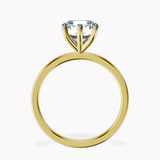 14kt Yellow Gold Six Prong Solitaire 1.5mm Lab Diamond Ring side right image one