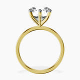 14kt Yellow Gold Six Prong Solitaire 1.5mm Lab Diamond Ring side right image one