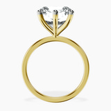 14kt Yellow Gold Six Prong Solitaire 1.5mm Lab Diamond Ring side right image one