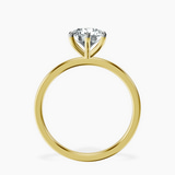 14kt Yellow Gold Six Prong Solitaire 1.5mm Lab Diamond Ring side right image one