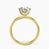 18ct Yellow Gold Six Prong Solitaire 1.5mm Lab Diamond Ring side right image one