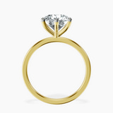 10kt Yellow Gold Six Prong Solitaire 1.5mm Lab Diamond Ring side right image one
