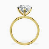 14kt Yellow Gold Six Prong Solitaire 1.5mm Lab Diamond Ring side right image one
