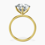 14kt Yellow Gold Six Prong Solitaire 1.5mm Lab Diamond Ring side right image one