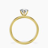 14kt Yellow Gold Six Prong Solitaire 1.5mm Lab Diamond Ring side right image one