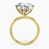 14kt Yellow Gold Six Prong Solitaire 1.5mm Lab Diamond Ring side right image one