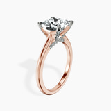 10kt Rose Gold Agnes Criss cross Prong Solitaire 1.5mm Lab Diamond Ring standing product image one